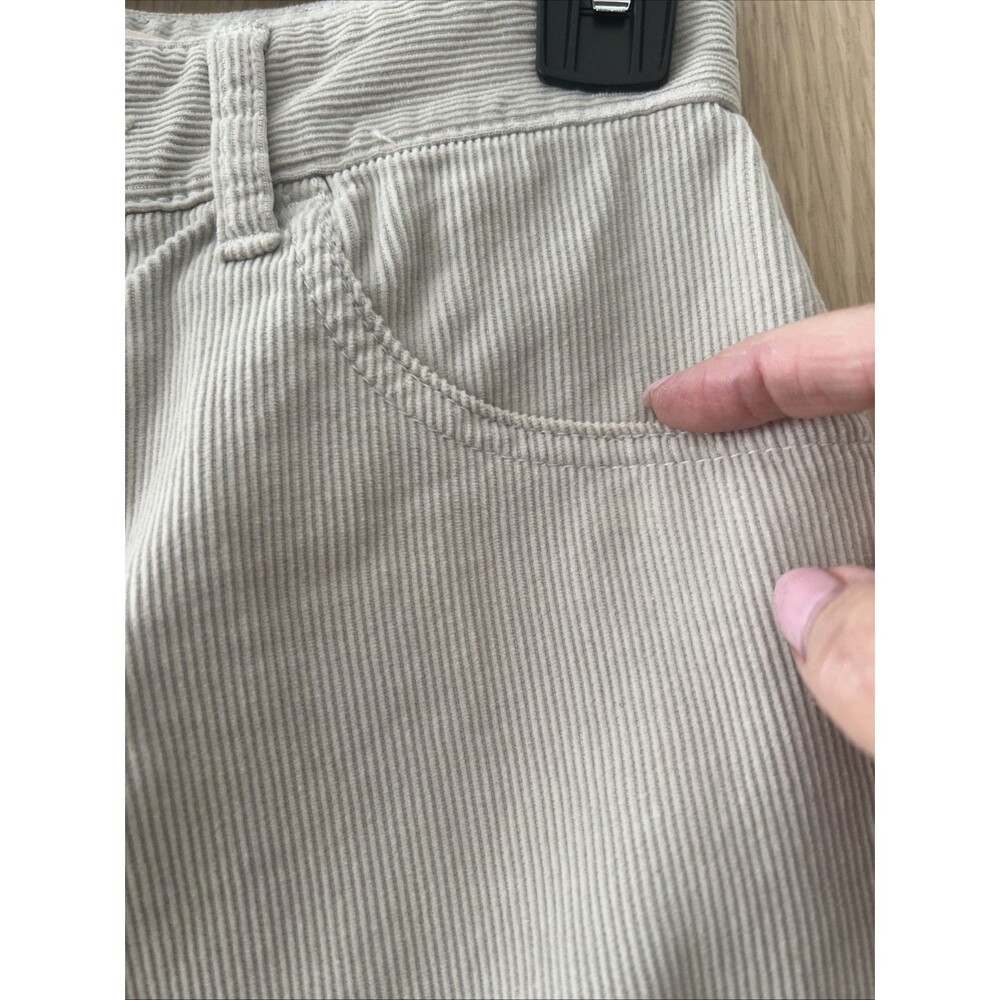 THE ROW Beige Corduroy Wide Leg Pants Size 25x30 High Waisted Excellent Altered - Picture 4 of 16